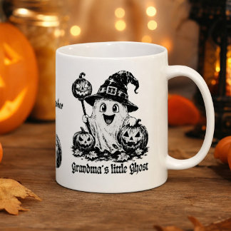 Taza De Café Abuela's Little Ghost Personalized Halloween