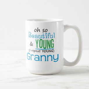 Taza De Café Abuelita hermosa y joven