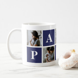 Taza De Café Abuelo 5 Collage de fotos Papa Mug