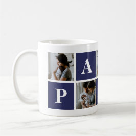 Taza De Café Abuelo 5 Collage de fotos Papa Mug