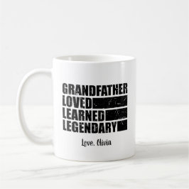 Taza De Café Abuelo Amado Aprendió Legendario Personalizado