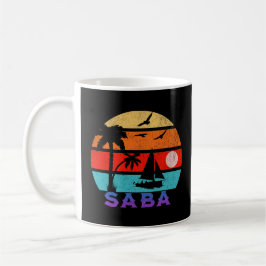 Taza De Café Abuelo Atardecer Retro de Saba Océano