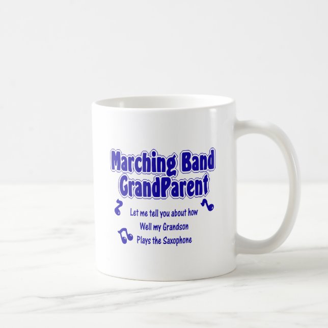 Taza De Café Abuelo de banda de marcha/ saxofón (Derecha)