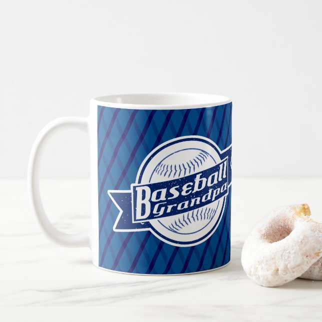 Taza De Café Abuelo de béisbol Mug (Con donut)