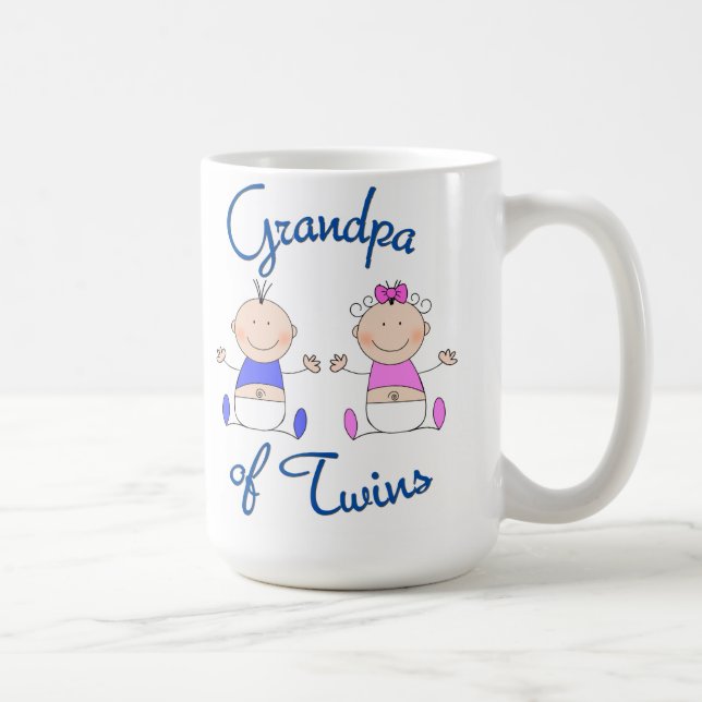 Taza De Café Abuelo de gemelos (Derecha)