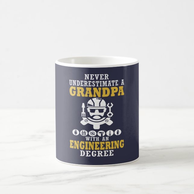 Taza De Café Abuelo de la ingeniería (Centro)