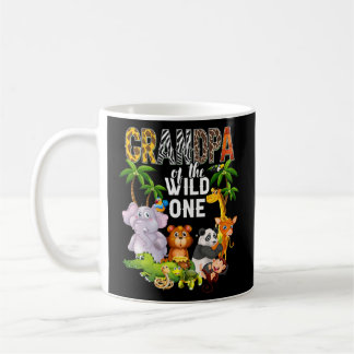 Taza De Café Abuelo De La Selva Salvaje De Safari De Un Cumplea