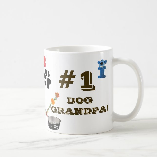 Taza De Café Abuelo de perro #1 con taquilla de juguetes de per (Derecha)