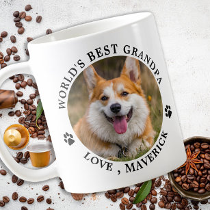 Taza De Café Abuelo de perro Mascota personalizado foto de perr