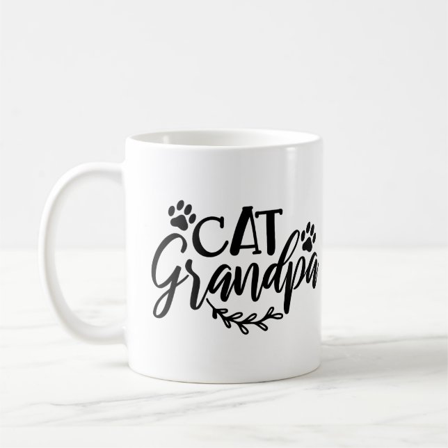 Taza De Café Abuelo del abuelo del gato lindo (Izquierda)