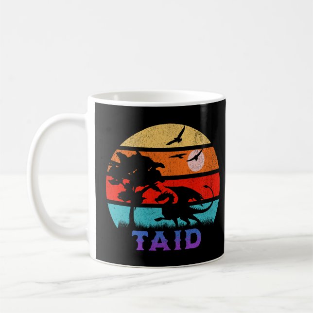 Taza De Café Abuelo del Dragón del Sol Taid Retro (Izquierda)