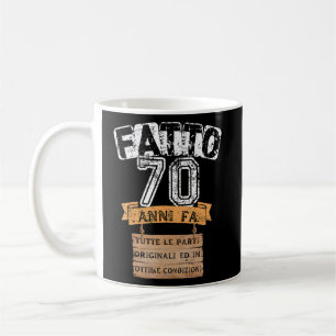 Taza De Café Abuelo divertido de cumpleaños 70 años para hombre