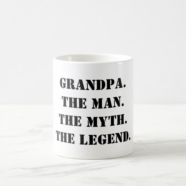 Taza De Café Abuelo El Hombre El Mito La Leyenda Personalizado  (Centro)