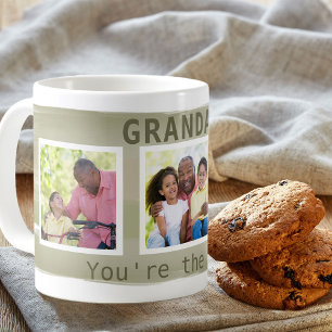 Taza De Café Abuelo eres el mejor - 3 Foto Raya Khaki