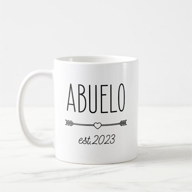 Taza De Café Abuelo español Invitación de embarazo de Abuelo 20 (Izquierda)
