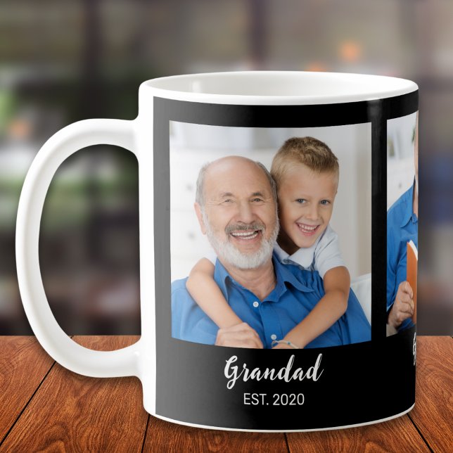 Taza De Café Abuelo Establecido Script 3 Foto Negra (Subido por el creador)