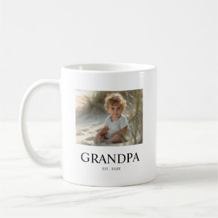 Taza De Café Abuelo Estableció Foto Moderna en Blanco y Negro