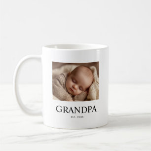 Taza De Café Abuelo Estableció Foto Moderna en Blanco y Negro