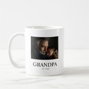 Taza De Café Abuelo Estableció Foto Moderna en Blanco y Negro