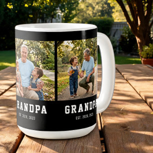 Taza De Café Abuelo Estableció Negrita Moderna Negra 3 Foto