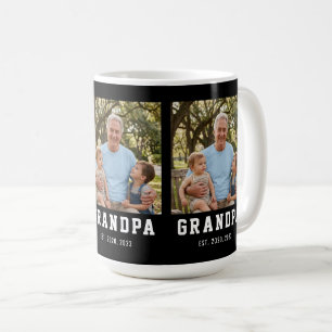 Taza De Café Abuelo Estableció Negrita Negra 3 Foto 