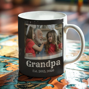 Taza De Café Abuelo estableció negro simple script 3 foto