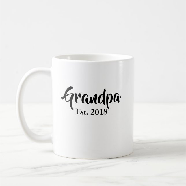 Taza De Café Abuelo fundado 2018 Mug (Izquierda)