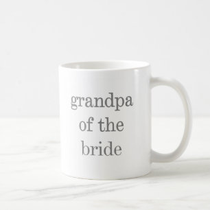 Taza De Café Abuelo gris del texto de la novia