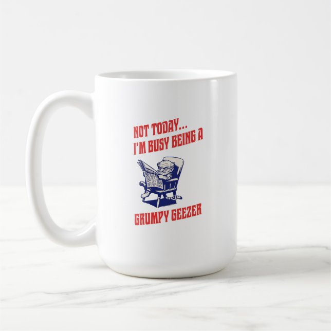 Taza De Café Abuelo Gruñón Ocupado (Izquierda)