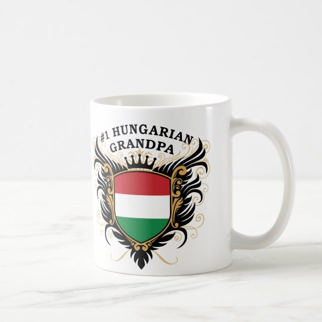 Taza De Café Abuelo húngaro del número uno (Derecha)