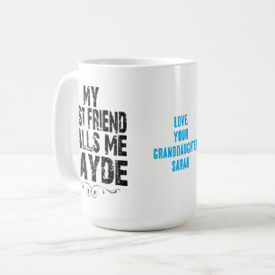 Taza De Café Abuelo judío mi mejor amigo me llama Zayde abuelo