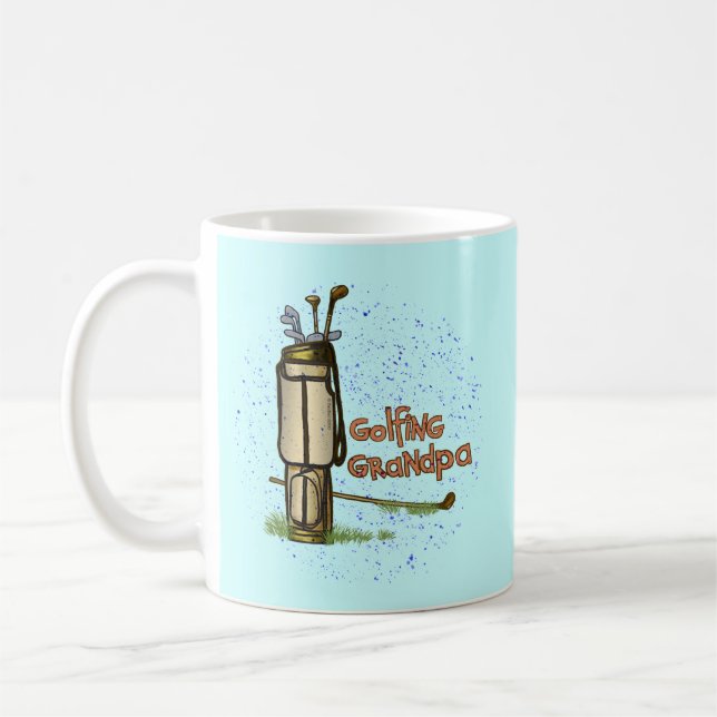 Taza De Café Abuelo Jugando Golf (Izquierda)