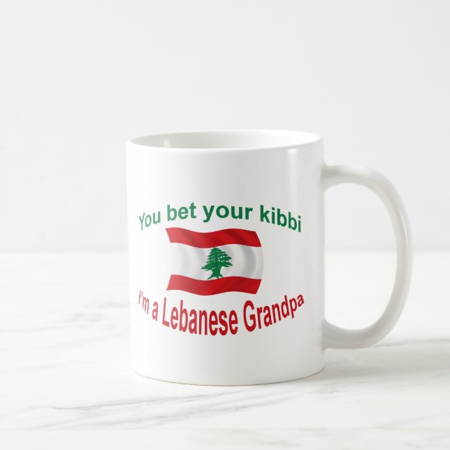 Taza De Café Abuelo libanés - apueste su Kibbi (Derecha)