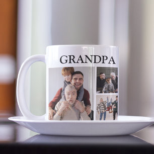 Taza De Café Abuelo moderno personalizado   6 fotos