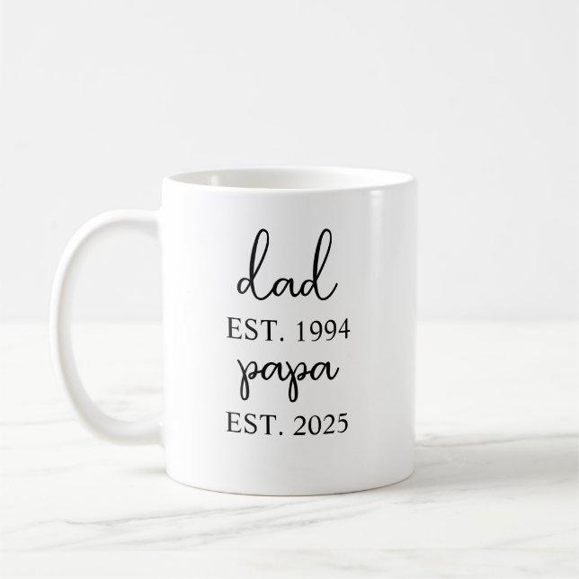 Taza De Café Abuelo Mug Personalizado - Regalo Est 2025 Nuevo A (Izquierda)