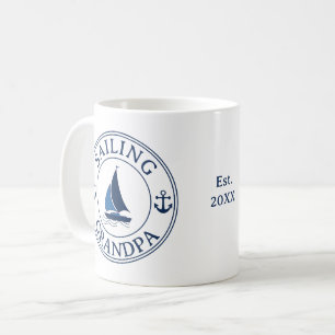 Taza De Café Abuelo Navegando Año de Fundación 