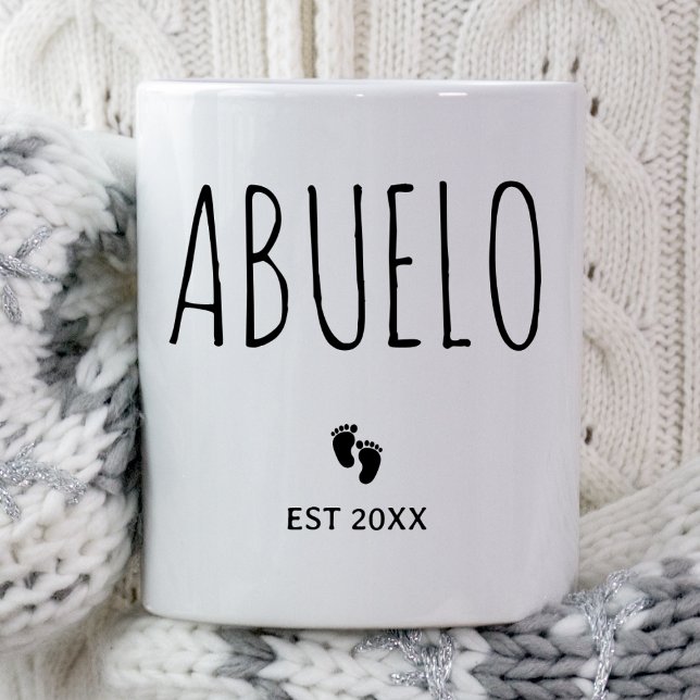 Taza De Café Abuelo Nuevos Abuelos Abuela Española Est 2025 (Subido por el creador)