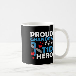 Taza De Café Abuelo Orgulloso De Un Guerrero De La Diabetes De
