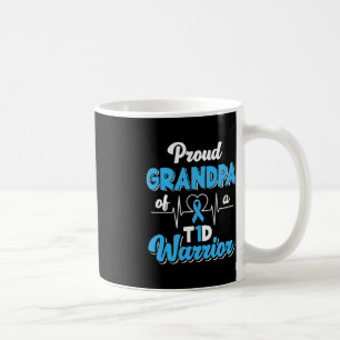 Taza De Café Abuelo Orgulloso De Un Guerrero Del T1D Diabetic D