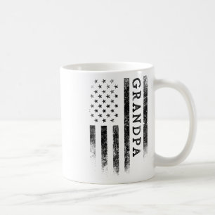 Taza De Café Abuelo Patriótico Americano Bandera De Usa Día Del
