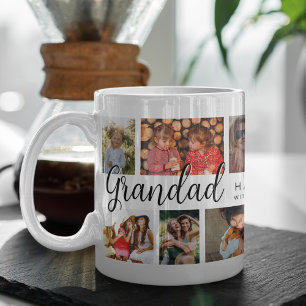 Taza De Café Abuelo Personalizado 12 Fotos Collage Café
