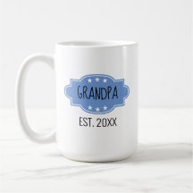 Abuelo personalizado azul Est 20XX Agregar foto Mu