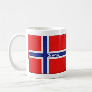 Taza De Café Abuelo personalizado bandera noruega