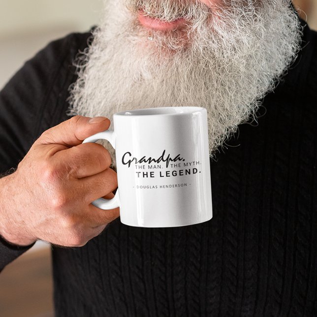 Taza De Café Abuelo personalizado. El hombre. La leyenda. El mi (Subido por el creador)