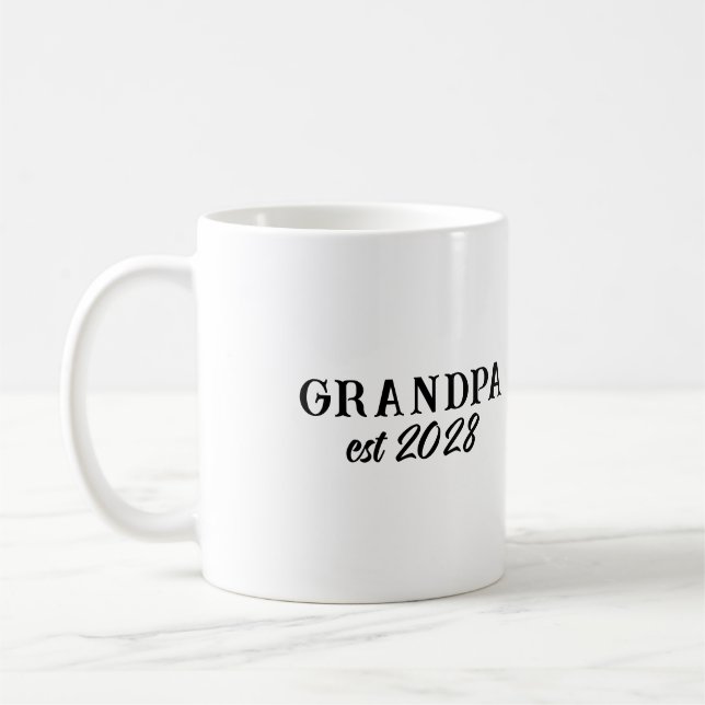 Taza De Café Abuelo Personalizado Establecido Tipografía Retro (Izquierda)