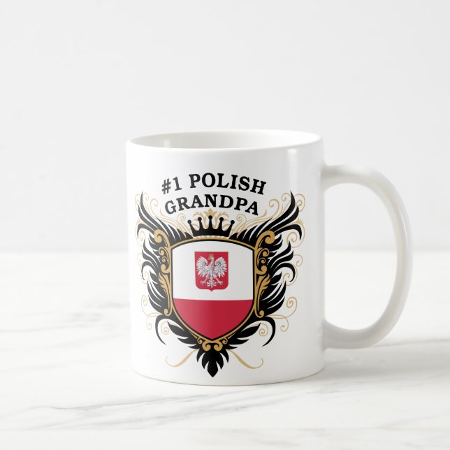 Taza De Café Abuelo polaco del número uno (Derecha)