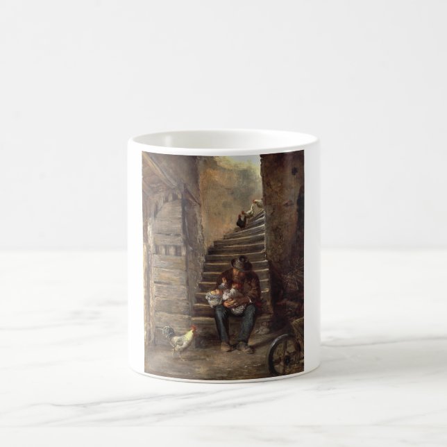 Taza De Café Abuelo que cuida a su nieto (Centro)