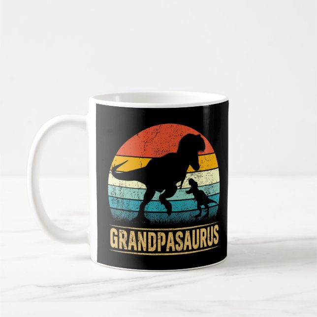 Taza De Café Abuelo Saurus T Rex Dinosaur Abuelo Abuelo Padre (Izquierda)