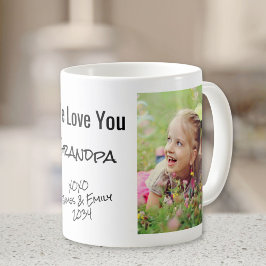 Taza De Café Abuelo te queremos foto y nombres personalizados
