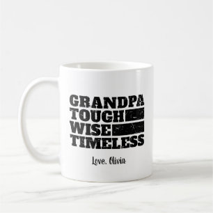 Taza De Café Abuelo Touch Wise Timeless Personalizado